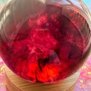 Red Glass Sphere Decor